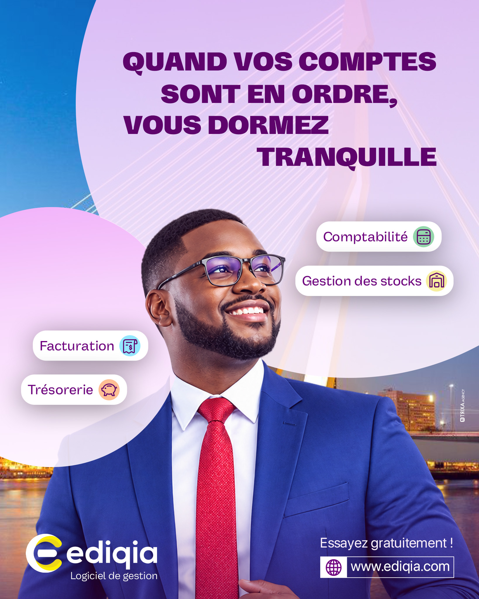 Affiche Publicitaire - Ediqia