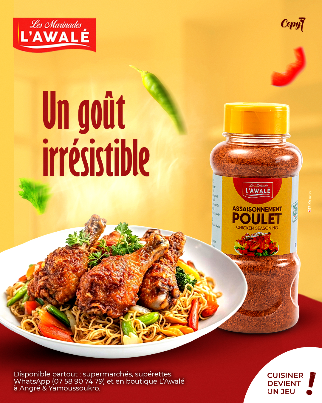 Campagne Publicitaire & Social Media - Les Marinades L'Awalé (CEPY7)