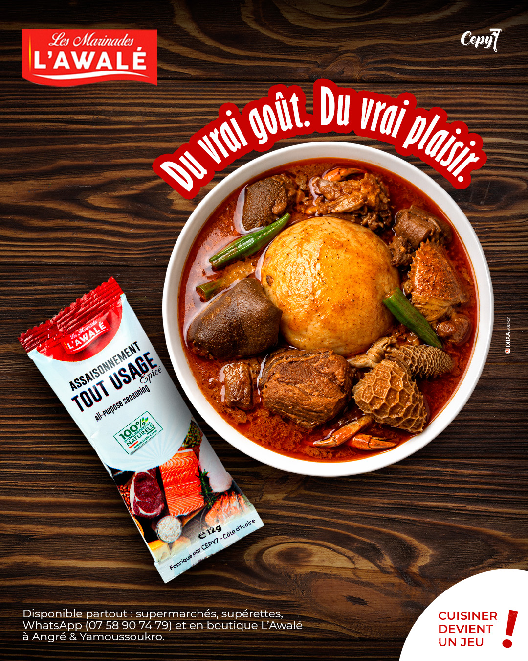 Campagne Publicitaire & Social Media - Les Marinades L'Awalé (CEPY7)
