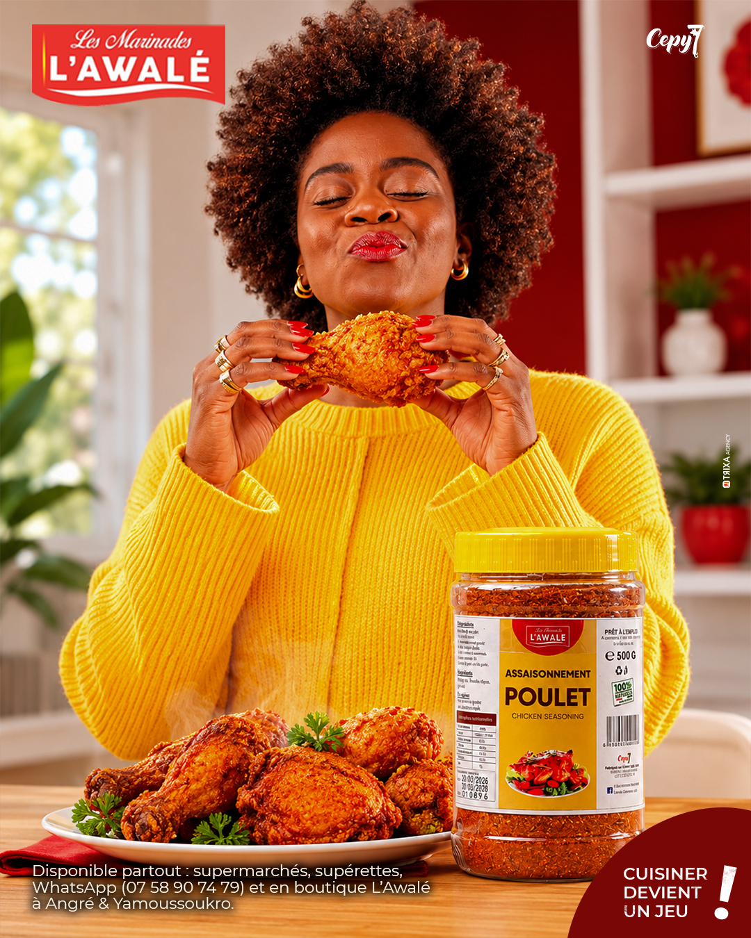 Campagne Publicitaire & Social Media - Les Marinades L'Awalé (CEPY7)